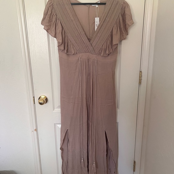 Baltic Born Dresses & Skirts - Baltic Born Pink Ruffled Tiered Maxi Dress for Wedding Guest